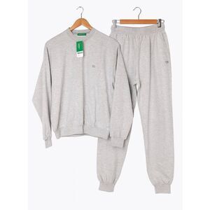 Bossini mens xl sweatshirt sweatpants set gray joggers pants tracksuit